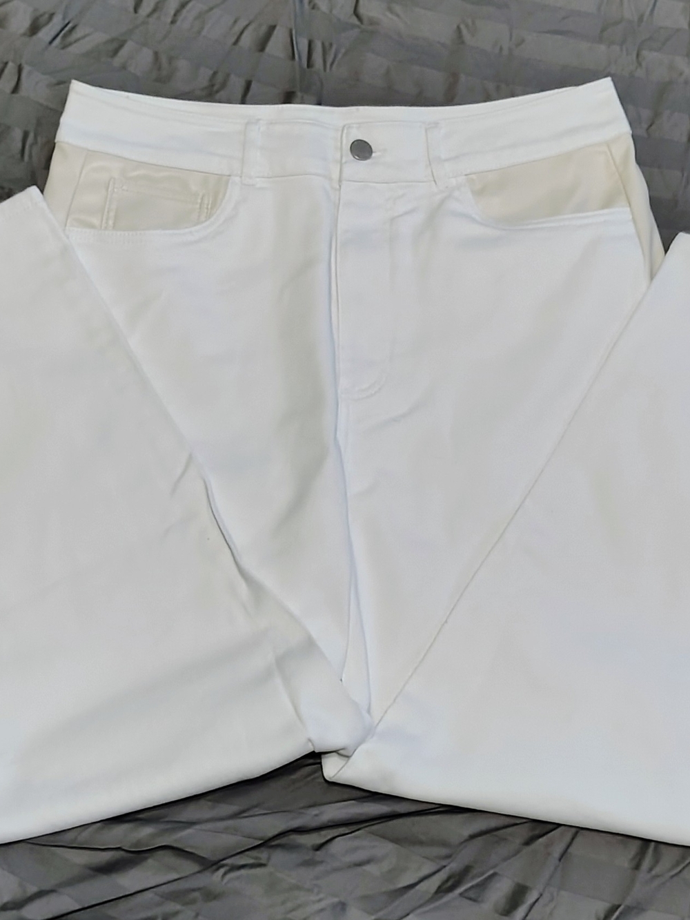 VENUS White Flare Jeans - High Waist Wide Leg Clean Luxury Plus Size 16